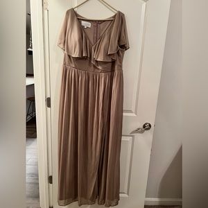 Azazie Jael Taupe Bridesmaids Dress